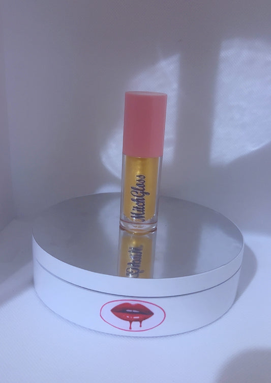 Shimmering Gold Lip Gloss – Lemon Bloom